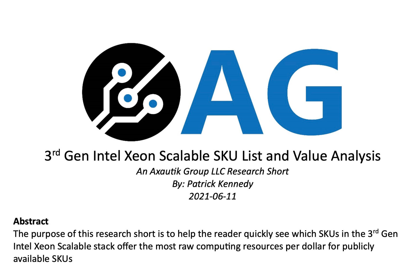 3rd Generation Intel Xeon Scalable SKU List and Value Analysis